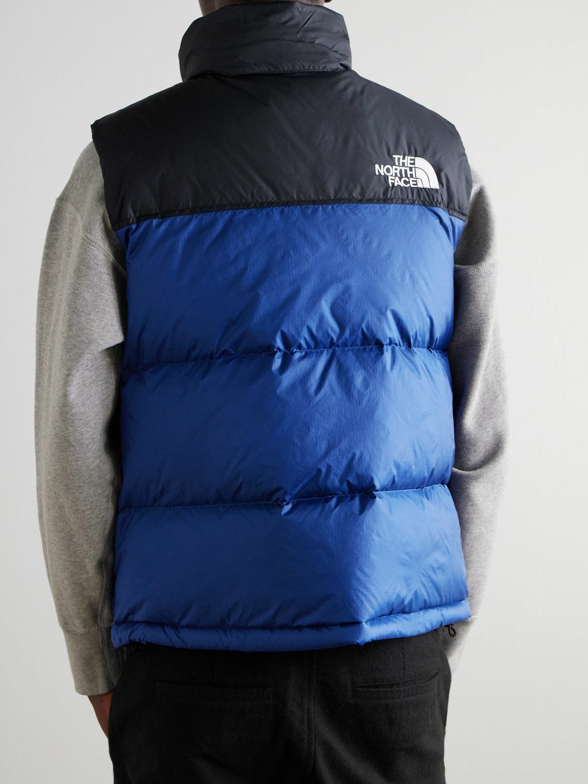 The North Face - 1996 Retro Nuptse Quilted Recycled-Ripstop and Shell Hooded Down Gilet - Blue