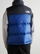 The North Face - 1996 Retro Nuptse Quilted Recycled-Ripstop and Shell Hooded Down Gilet - Blue
