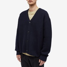 Wooyoungmi Men's Textured Cardigan in Navy