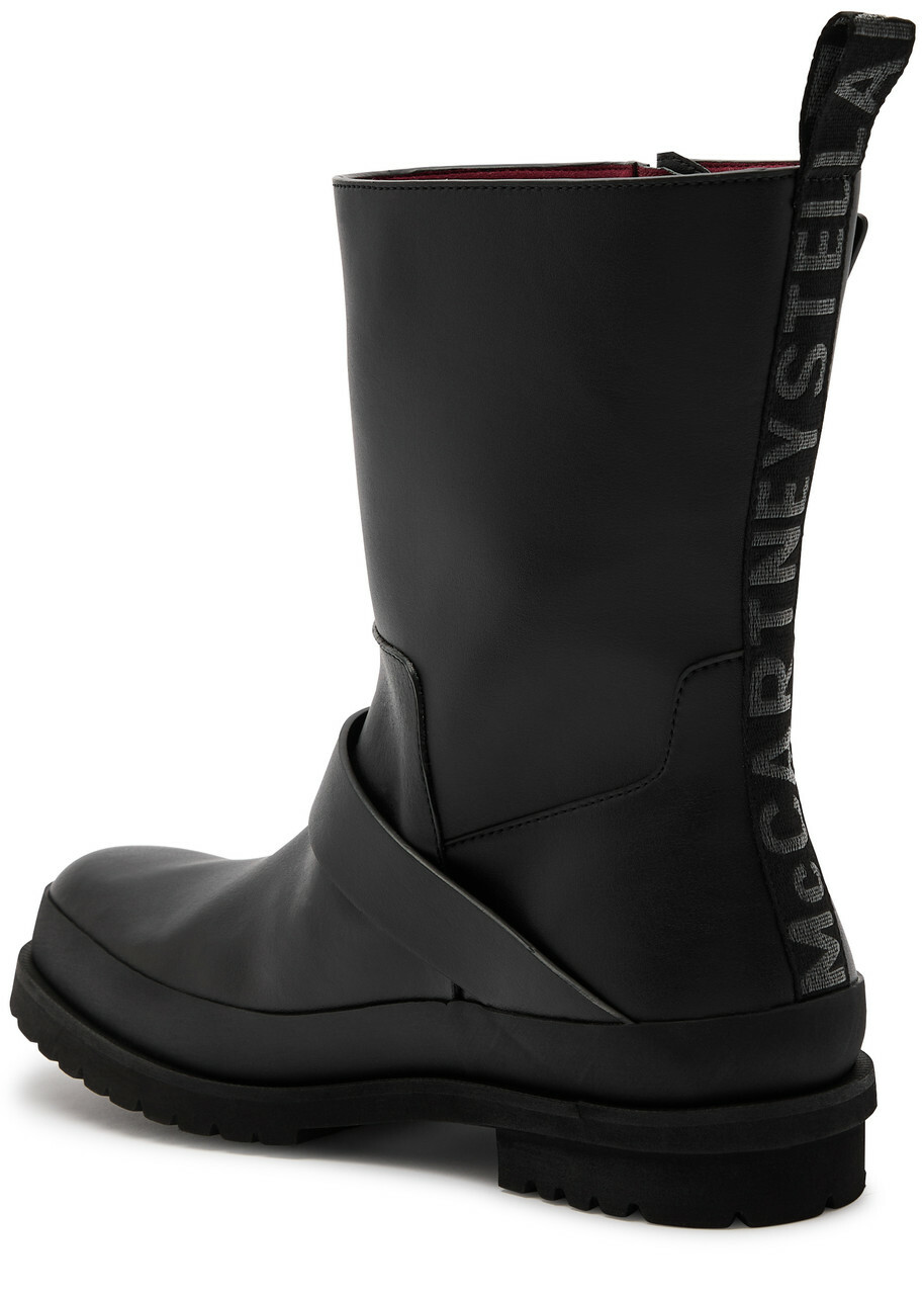 Stella Mccartney Trace Faux Leather Ankle Boots Black