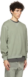 John Elliott Green Reconstructed Vintage Crew Sweatshirt