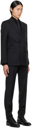 ZEGNA Black Peaked Lapel Suit