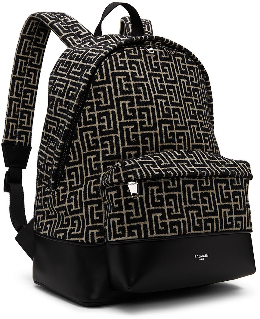 Balmain - Backpack with Jacquard Monogram