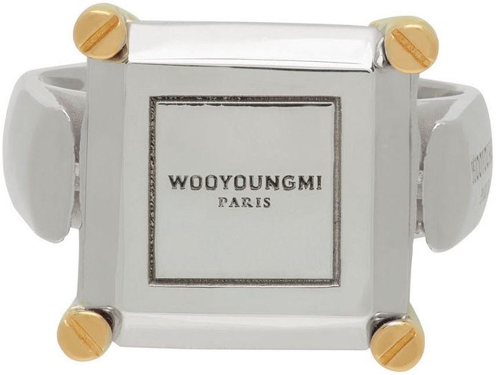 Photo: Wooyoungmi SSENSE Exclusive Silver & Gold Apollo Square Ring