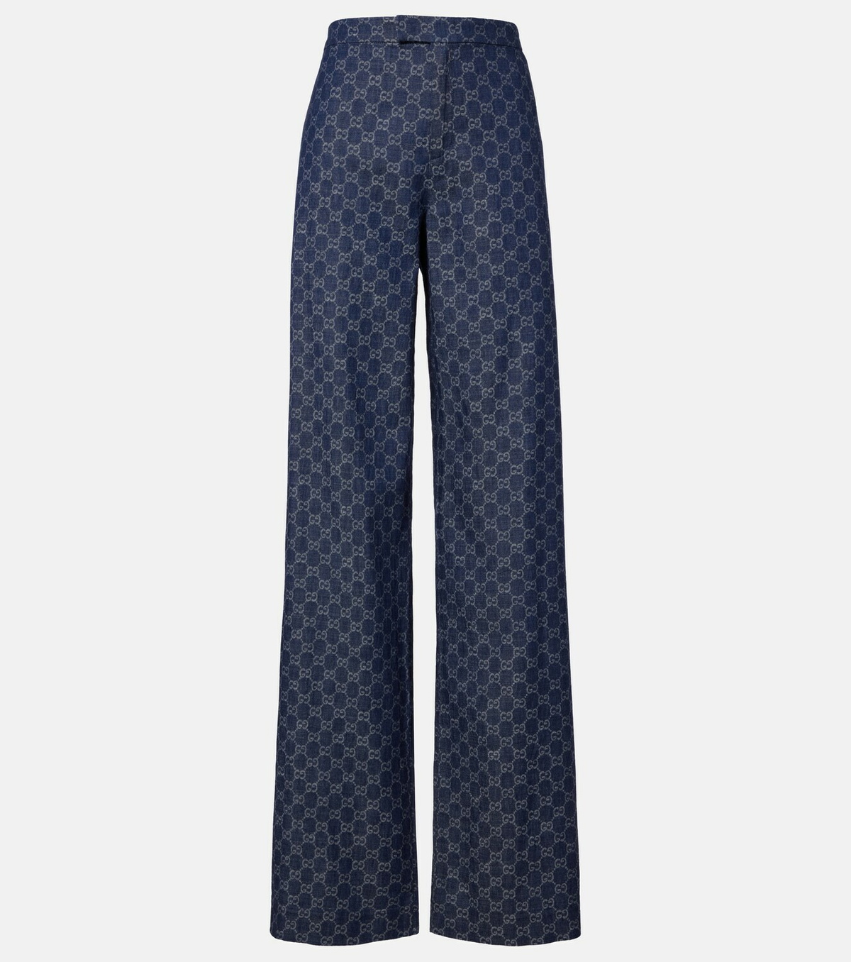 Gucci GG jacquard wide-leg jeans