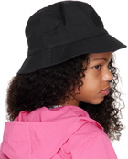 Stone Island Junior Kids Black Embroidered Bucket Hat