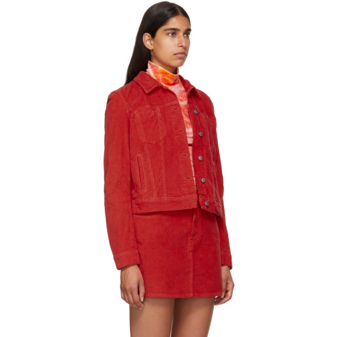 Acne Studios Red Bla Konst Cliff Corduroy Jacket Acne Studios