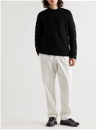 NN07 - Dominic Cable-Knit Sweater - Black