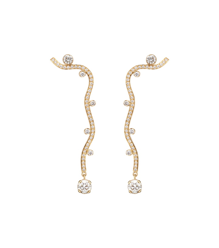 Photo: Sophie Bille Brahe Grand Ocean Etoile 18kt gold earrings with diamonds