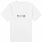Norse Projects Men's Jakob Organic Interlock Grid Print T-Shirt in White