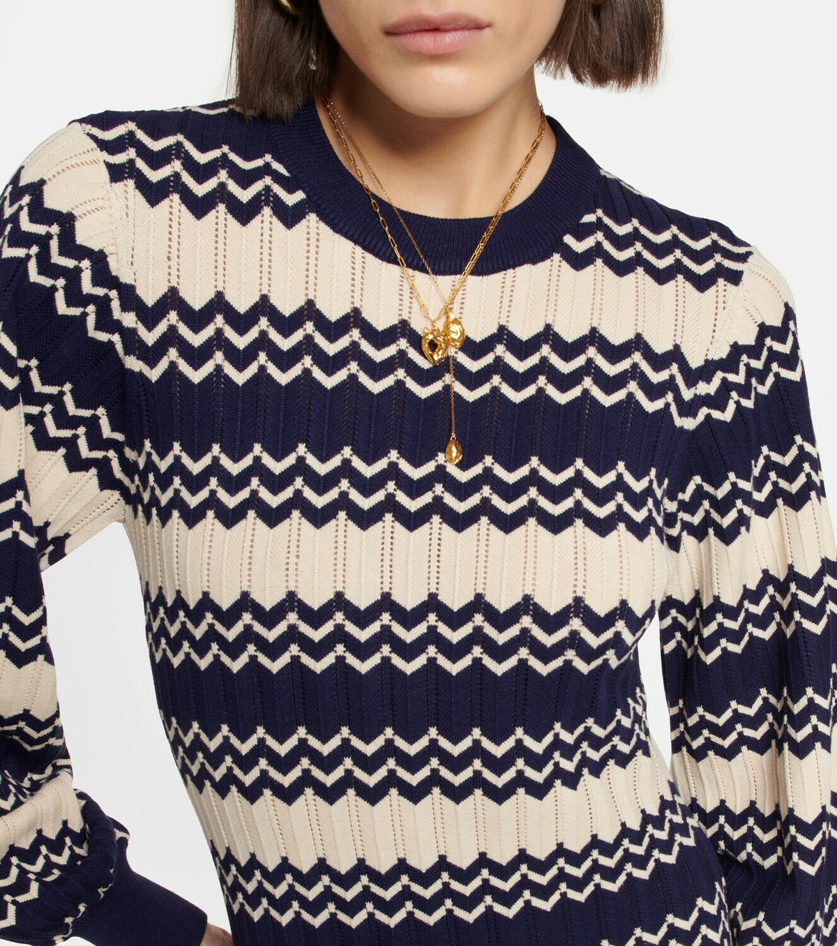 metallic thread knit dress Dagmar Metallic knit dress