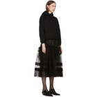 Chika Kisada Black Tulle Hoodie Dress