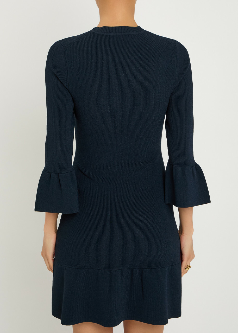 Veronica Beard Portia Knit Mini Dress Navy
