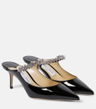 Jimmy Choo Bing 65 embellished patent leather mules