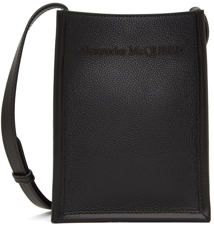 Photo: Alexander McQueen Black Mini Edge Crossbody Messenger Bag