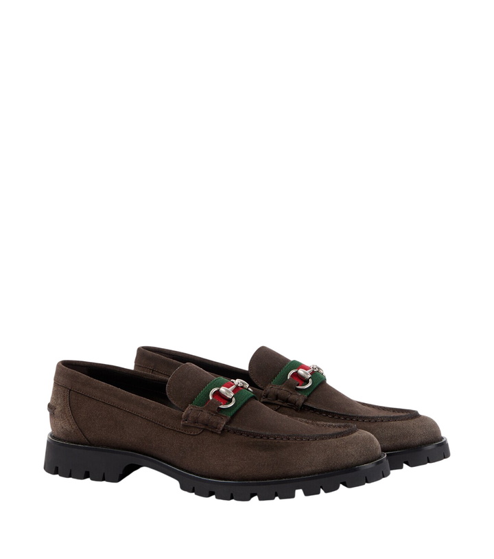 Photo: Gucci Horsebit suede loafers