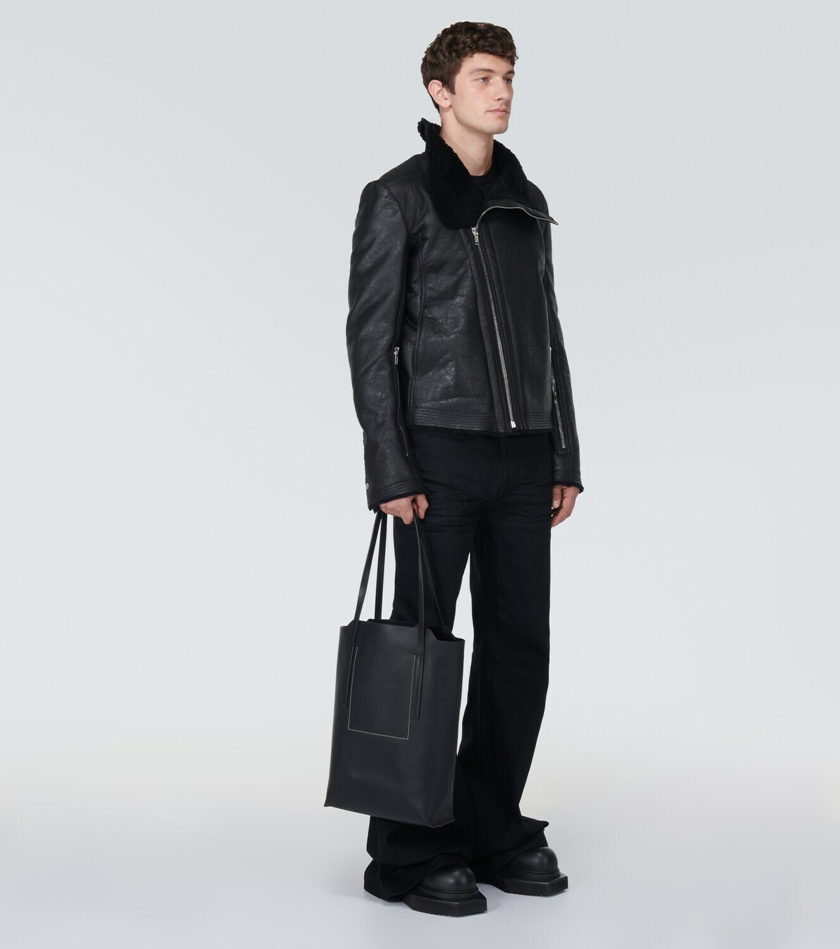 Rick Owens Medium embroidered leather tote bag Rick Owens