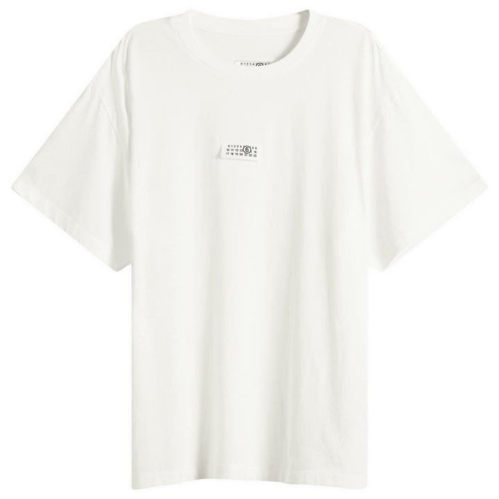 Photo: MM6 Maison Margiela Men's Logo T-Shirt in Off White