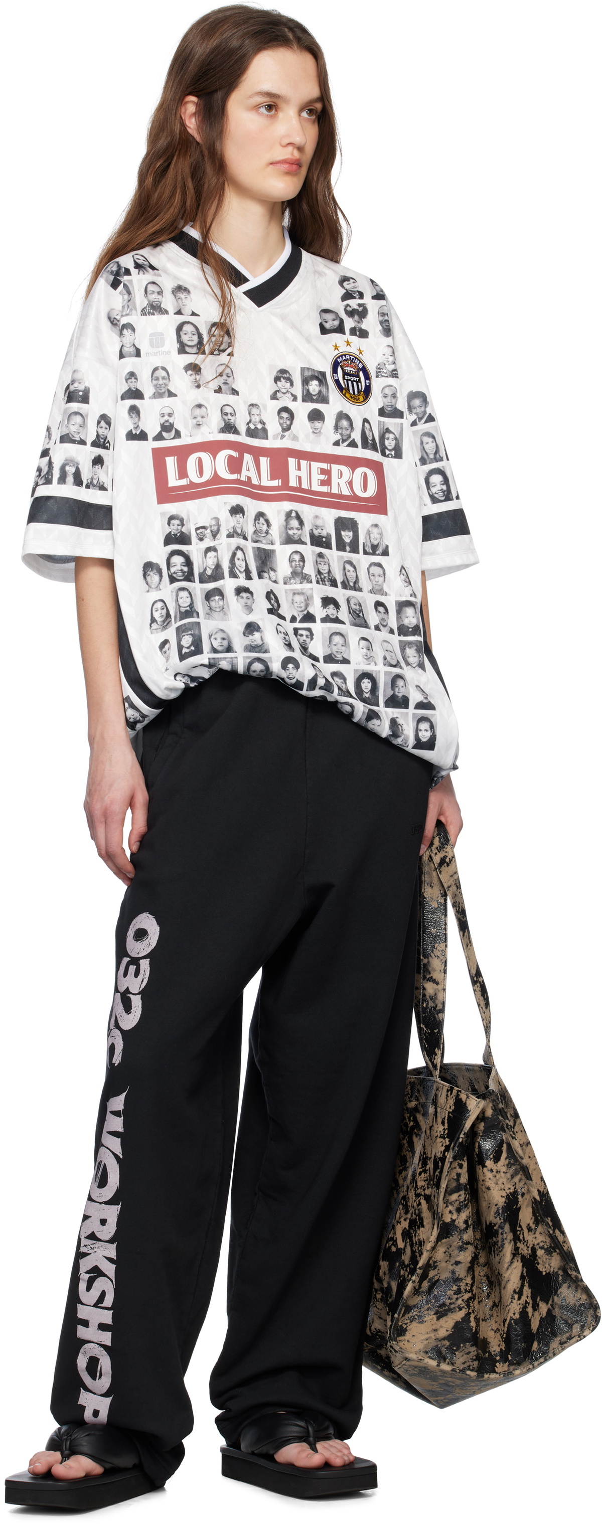 032c Black Outlaw Oversized Lounge Pants