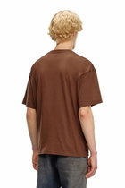 Diesel T-shirt with embroidered D patch - T-Shirts - Unisex - Brown