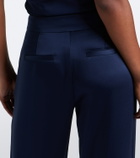 Simkhai Kyra high-rise satin wide-leg pants