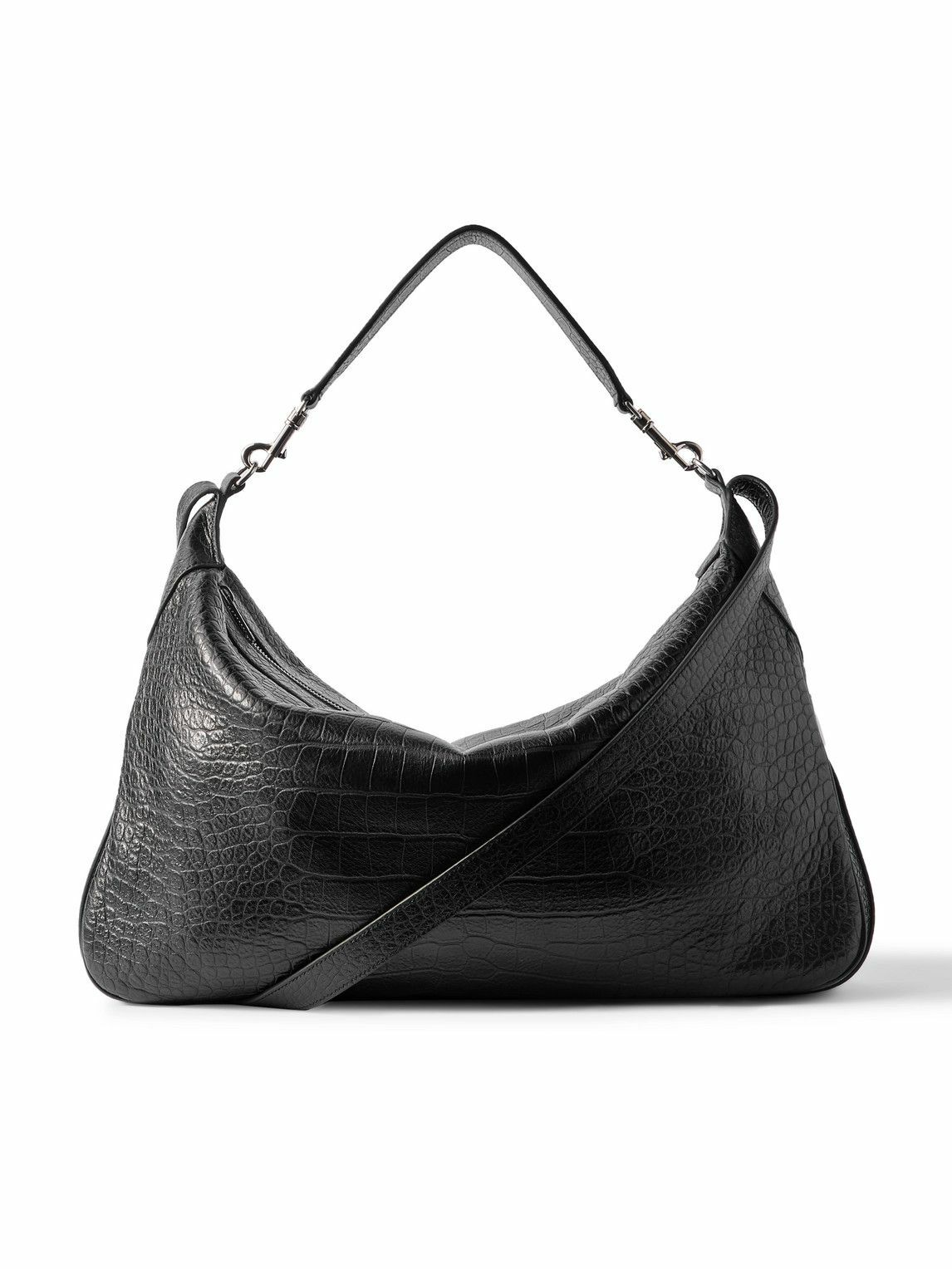 CELINE - Romy Large Croc-Effect Leather Messenger Bag