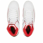 Air Jordan Men's 2 Retro Sneakers in White/Fire Red Fir Sail
