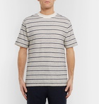 Mr P. - Bouclé-Striped Cotton-Blend Jersey T-Shirt - Men - Off-white