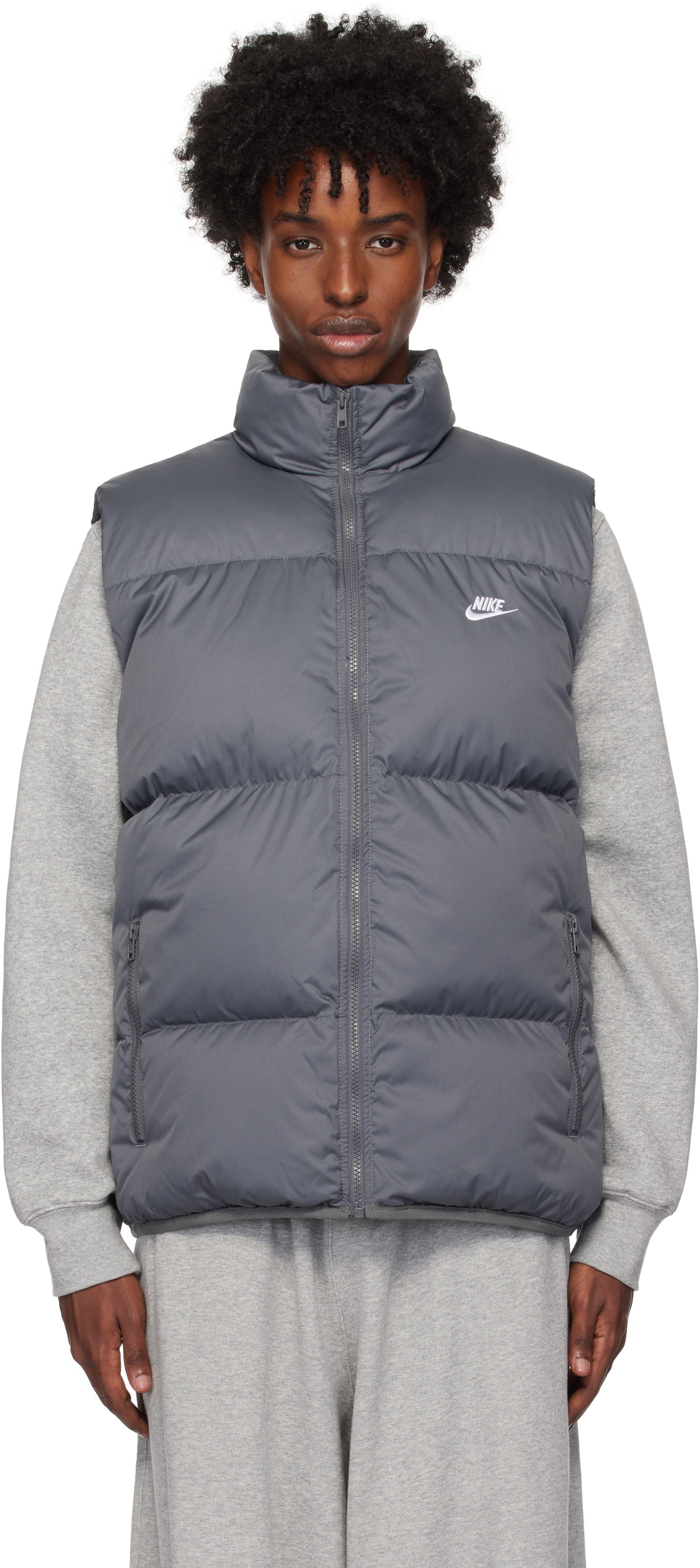 ジャケット・アウター 00s Nike Grey Puffer Vest Men's Nike Tech Pack Down Fill Full Zip Utility Puffer Vest