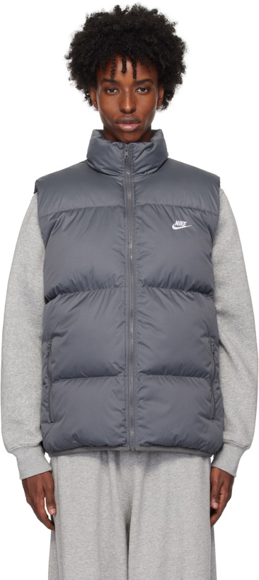 Photo: Nike Gray Sportswear Club Puffer Vest