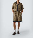 Gucci GG printed silk twill shorts