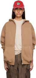 Butter Goods Beige Fabric Appliqué Hoodie