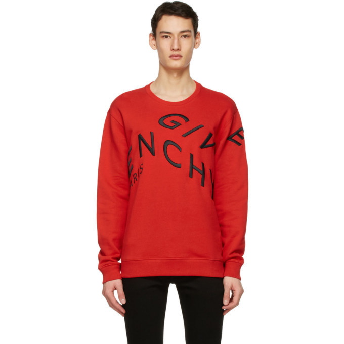 Photo: Givenchy Red Big Embroidered Refracted Sweatshirt