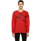 Givenchy Red Big Embroidered Refracted Sweatshirt