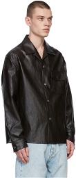 Our Legacy Brown Venice Blouson Faux Leather Jacket