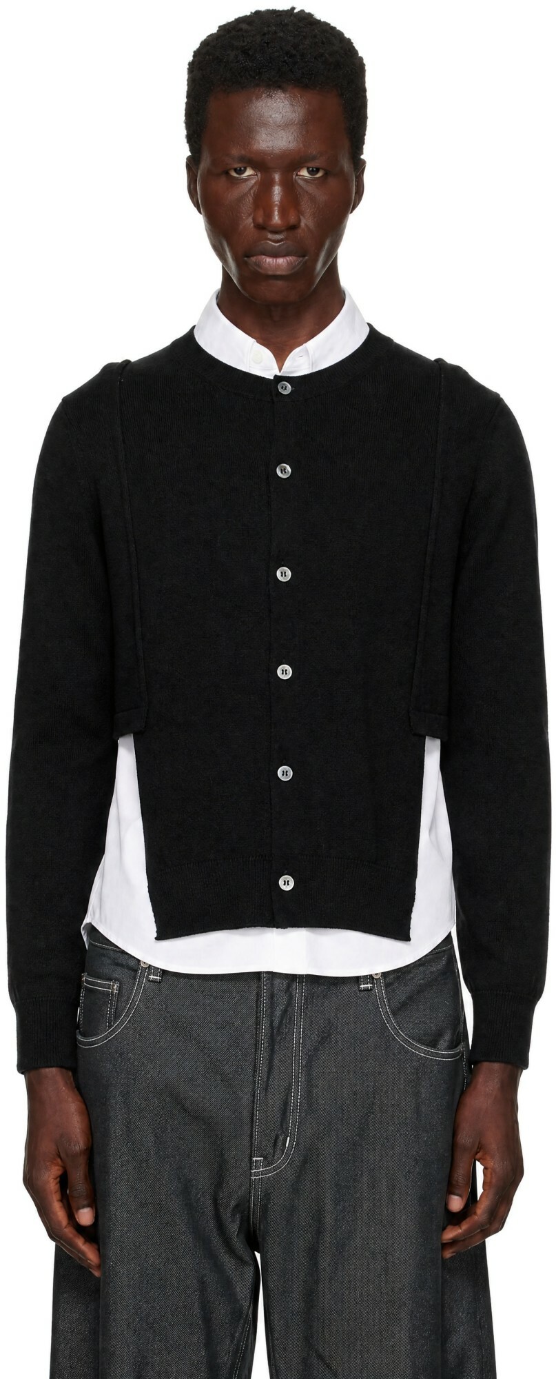Comme des Garçons Homme Plus Black Wool Cardigan