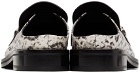 Martine Rose Black & White Leather Mule Loafers