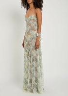 Roberta Einer Sophia Embellished Stretch-lace Maxi Dress Yellow