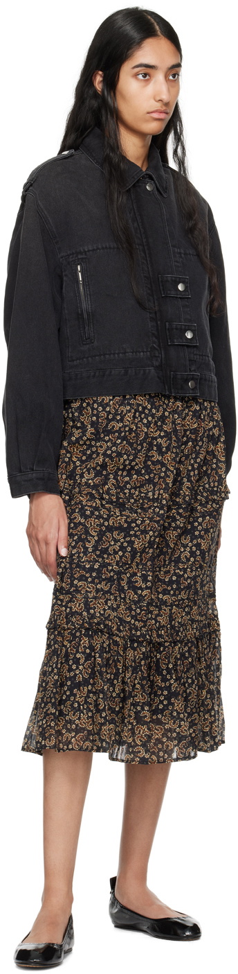 Isabel Marant Etoile Black Julie Denim Jacket