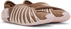 Suicoke Brown & Pink Futon-Lo Sandals
