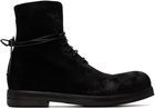 Marsèll Black Zucca Zeppa Leather Combat Boots