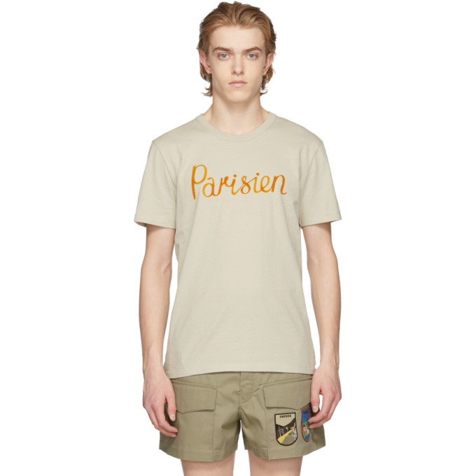 Photo: Maison Kitsune Beige Parisien T-Shirt