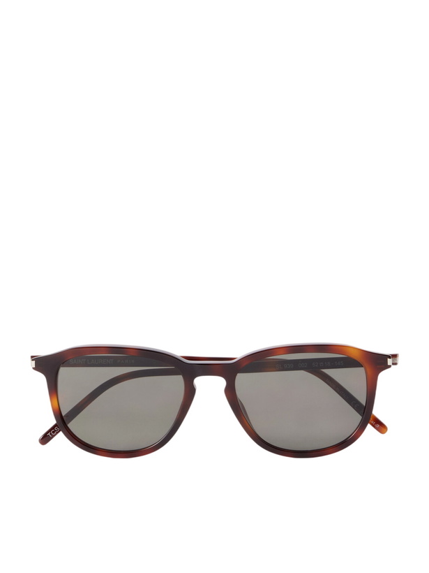 Photo: SAINT LAURENT - SL 939 Round-Frame Recycled Acetate Sunglasses - Brown
