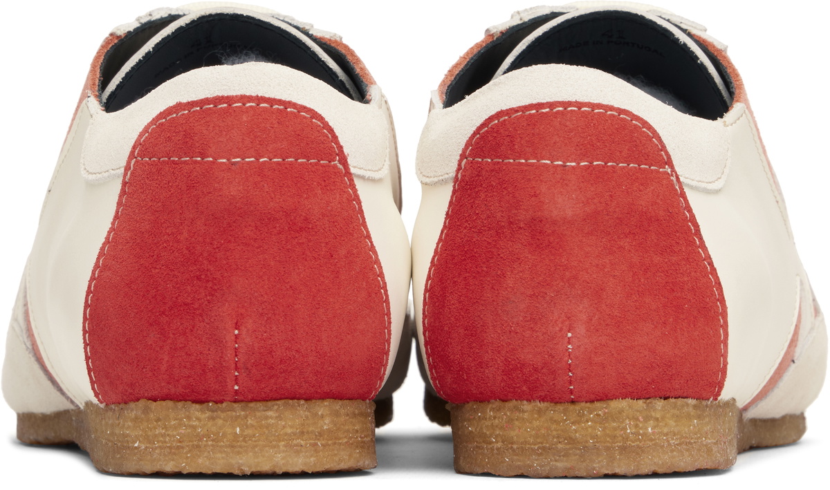 Stefan Cooke Off-White & Orange Slashed Trainer Sneakers
