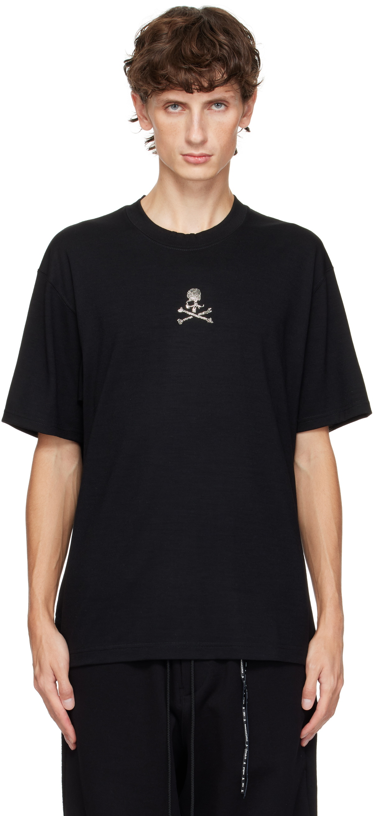 mastermind JAPAN Black Swarovski® Crystal T-shirt mastermind