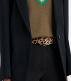 Amanu Grumeti leopard-print calf hair belt