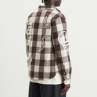 ICECREAM Men's Multi Logo Check Ls Shirt in Brown