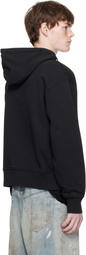 Jean Paul Gaultier Black Printed Fire Hoodie