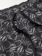 ERMENEGILDO ZEGNA - Mid-Length Printed Swim Shorts - Black
