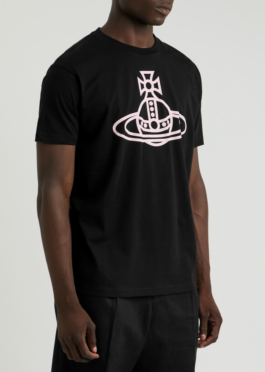 Vivienne Westwood Sécurité Printed Cotton T-shirt Black Vivienne